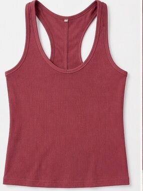 Athleta Ribbed Racerback Tank Top - Dusty Rose